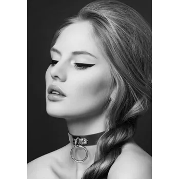 BDSM obojek Bijoux Pour Toi Collar Metal Ring BDSM černý
