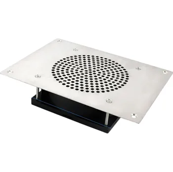 UV lampa na nehty Vestavěný stolní vysavač na nehty 6W Stříbrný manikúrní odsávač prachu s ventilátorem 4000 ot./min EU zástrčka ABS materiál 15×20×5 cm s 3 sáčky