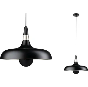 Paulmann 78481 Juna, černé závěsné svítidlo z kovu, 1xE27, Ø34,2cm