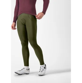 Cyklistické kalhoty CASTELLI Cyklistické kalhoty dlouhé s laclem - ESPRESSO - zelená