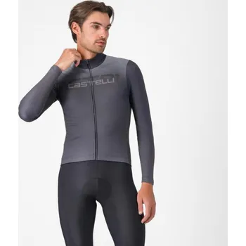 cyklistický dres CASTELLI Cyklistický dres s dlouhým rukávem zimní - APICE - šedá XL