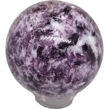 Slída s lepidolitem koule velká, průměr cca 5,9 cm