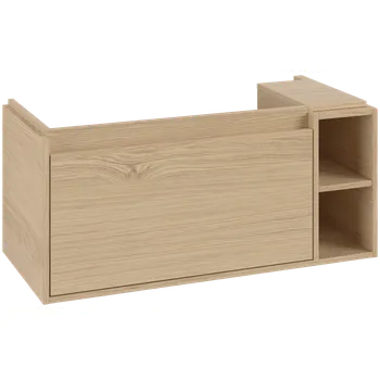 Koupelnový nábytek Villeroy & Boch Skyla - Skříňka pod umyvadlo 972x439 mm, 1 zásuvka, otevřená část vpravo, Nordic Oak C79100VJ