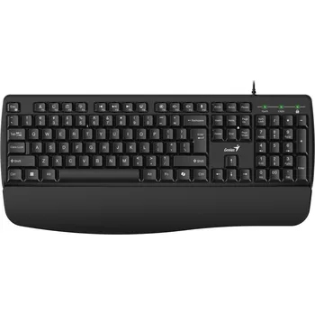 Klávesnice Genius KB-123 Klávesnice, drátová, USB, CZ+SK layout, Copilot klávesa, s opěrkou, černá 31300021403