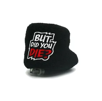 Zabezpečení motocyklu Univerzální bavlněný návlek na nádobku brzdové kapaliny s nápisem A umřel jsi?