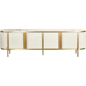 Televizní stolek TV stolek Stilig 200 cm mramor/béžový