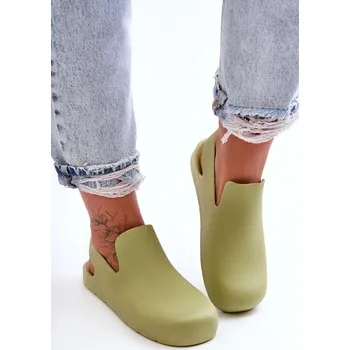 Dámské žabky Módní gumové dřeváky zelená Meriko Velikost: 40