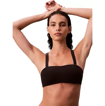 Souprava dámského spodního prádla Dámská podprsenka bandeau Calvin Klein QF8416 černá velikost XS