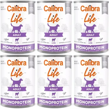 Krmivo pro psa CALIBRA Dog Life Adult Monoprotein Jehněčí - mokré krmivo pro psy - 6x400g