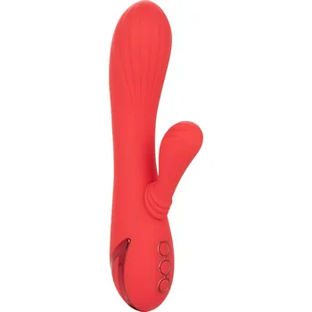 Vibrátor CalExotics Palisades Passion (Red), hřející vibrátor s králíčkem