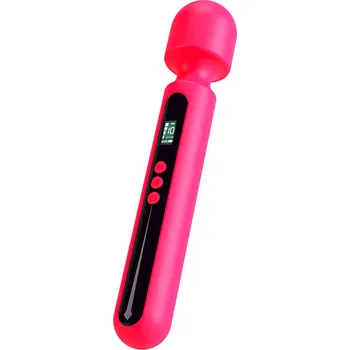 Vibrátor Pink Sunset Wand Vibrator, masážní vibrátor s displejem