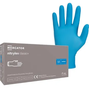 Vyšetřovací rukavice Mercator Medical NITRYLEX Classic+ (zesílené 9N), 100 ks Velikost: M