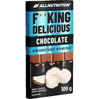 Cukrovinka ALLNUTRITION Fitking Delicious Chocolate (100 g, Mléčná čokoláda s kokosem)