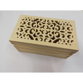 Dárková krabička Dřevěná krabička - 2 přihrádky - vyřezávané víko