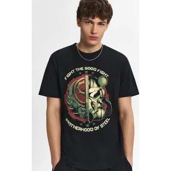 Oblečení a móda Tričko s&nbsp;potiskem Fallout - M - House - černá - 204HW-99X