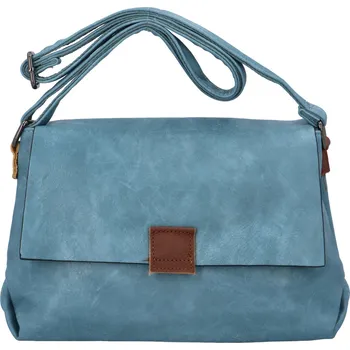 Kabelka Trendová dámská koženková taška přes rameno Finola, světle modrá