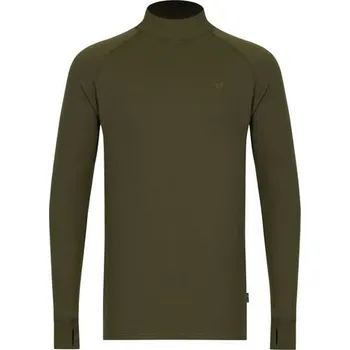 Pánské termo spodky Korda Termoprádlo Mock Neck Thermal LS Shirt Dark Olive - 4XL