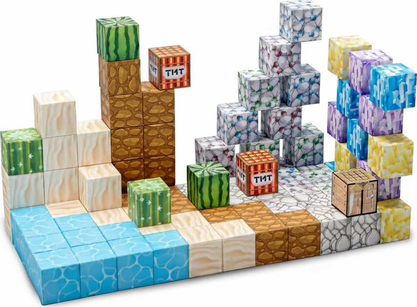 Recenze Magnetická stavebnice ve stylu Minecraft CH1318 88 dílků - Zbozi.cz