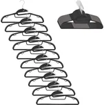 Plastová ramínka na oblečení 41 cm sada 20ks SPRINGOS HG0080 černá