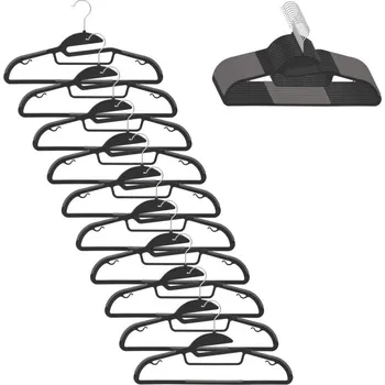 Ramínko Plastová protiskluzová ramínka na šaty černá 41cm, sada 20ks HG0080