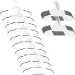 Plastová ramínka na oblečení 41cm sada 30ks SPRINGOS HG0077 bílá