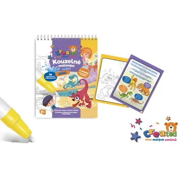 omalovánky Teddies Kouzelné malování vodou/blok s tužkou dinosauři created 4 listy