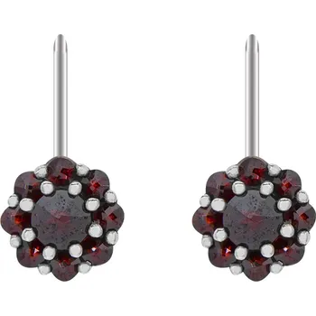 Náušnice Český Granát 130548 Červená