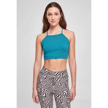 Dámský trojúhelníkový top akvarel Urban Classics černá | modrá | tyrkysová | krémová | vícebarevná 2542866