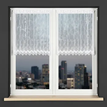 Záclona Dekorační metrážová vitrážová záclona ILJA bílá výška 80 cm MyBestHome Cena záclony je uvedena za běžný metr, kod: 000146