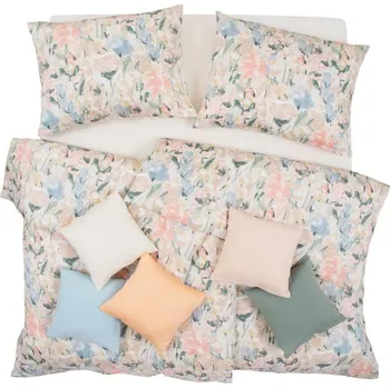 Povlečení SCANquilt povlečení SATÉN DESIGN tia smetanovopastelová 140 x 220/70 x 90 cm