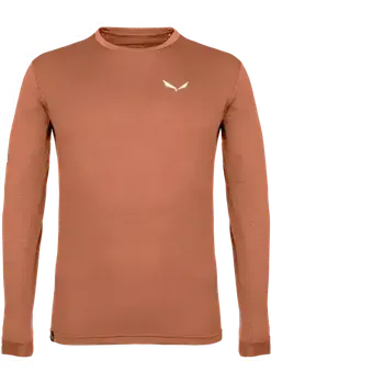 Pánské tričko Salewa Puez Melange Dry pánské triko dlouhý rukáv bombay brown melange vel. M