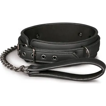BDSM obojek Easytoys Fetish Collection Leather Collar kožený obojek s vodítkem