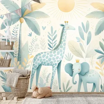 Tapeta Dovido Tapeta roztomilá zvířátka v džungli