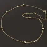 Goldpoint Zlatý náhrdelník lesklé kuličky Váha: 2.57 g, Délka: 45 cm