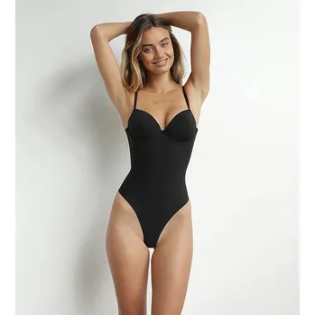 Body DIM PADDED BODYSUIT THONG - dámské body DIM černá 3450197