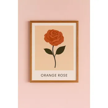 Fotorámeček Rám - MASIVNÍ DUB Paper Collective Orange Rose – 31 × 41 cm