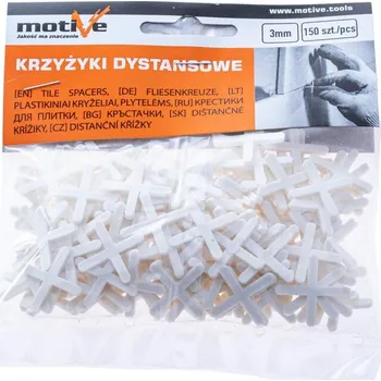 MOTIVE Distanční křížky 3 mm pro obklady a dlažbu (150 ks)