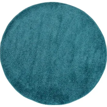 Koberec Moderní kulatý koberec SPRING - tyrkysový Průměr koberce: 120 cm