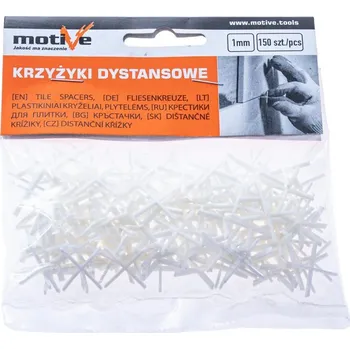 MOTIVE Distanční křížky 1 mm pro obklady a dlažbu (150 ks)
