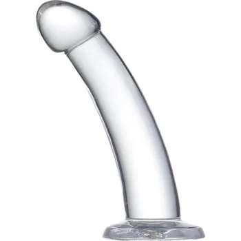 Dildo GLAZED Curved Dildo Crystal (16 cm)