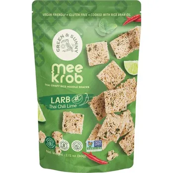 Sušená zelenina Seleco MeeKrob Thai Crispy Rice Noodle Snacks – Larb (chilli & limetka) 60 g