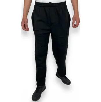 NY Pánské zateplené tepláky bez manžety ISRAEL Barva: Černá, Velikost: 3XL