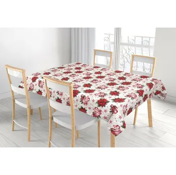 ubrus Bellatex Ubrus Vánoční ozdoby Cesmína, 100 x 100 cm, červená