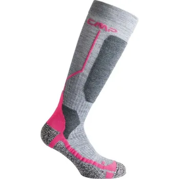 Zimní ponožky CAMPAGNOLO Kids Ski Sock Wool Argento Mel Šedá 25-27