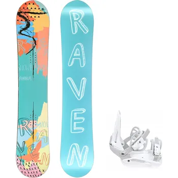 Snowboarding Snowboard komplet Raven Anna + vázání S230 white Velikost: 150 cm, Velikost vázání: S/M