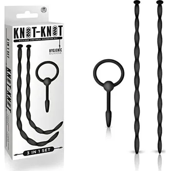Klinik sex NMC Knot-Knot Urethral Souding Kit 2 (Black), dilatátory penisu