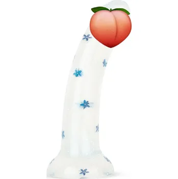 Dildo EasyToys Blossom Bliss Medium Dildo with Blue Flowers (19 cm), dildo s třpytkami