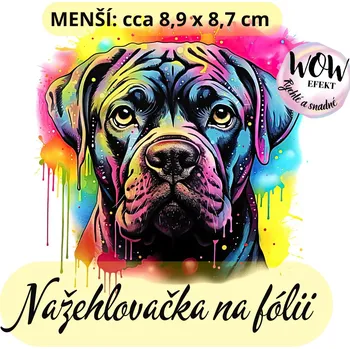 Nažehlovačky na fólii Nažehlovačka na fólii, PES ROTVAJLER s pozadím, 1 kus Zvolte VELIKOST motivu ZDE:: Menší