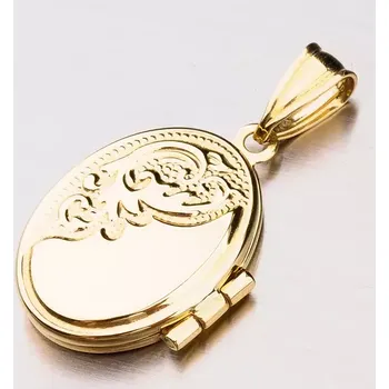 Přívěsek Přívěsek žluté zlato 585 medailonek 142P-130544