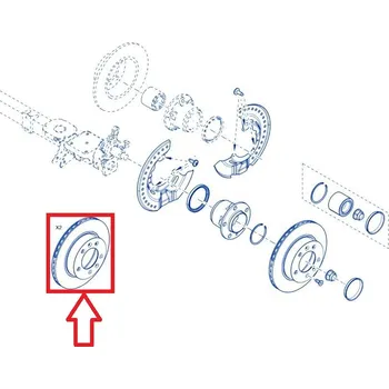 Brzdový kotouč Brzdový kotouč Renault Master IV od 2024 zadní, sada 2ks, 432000138R